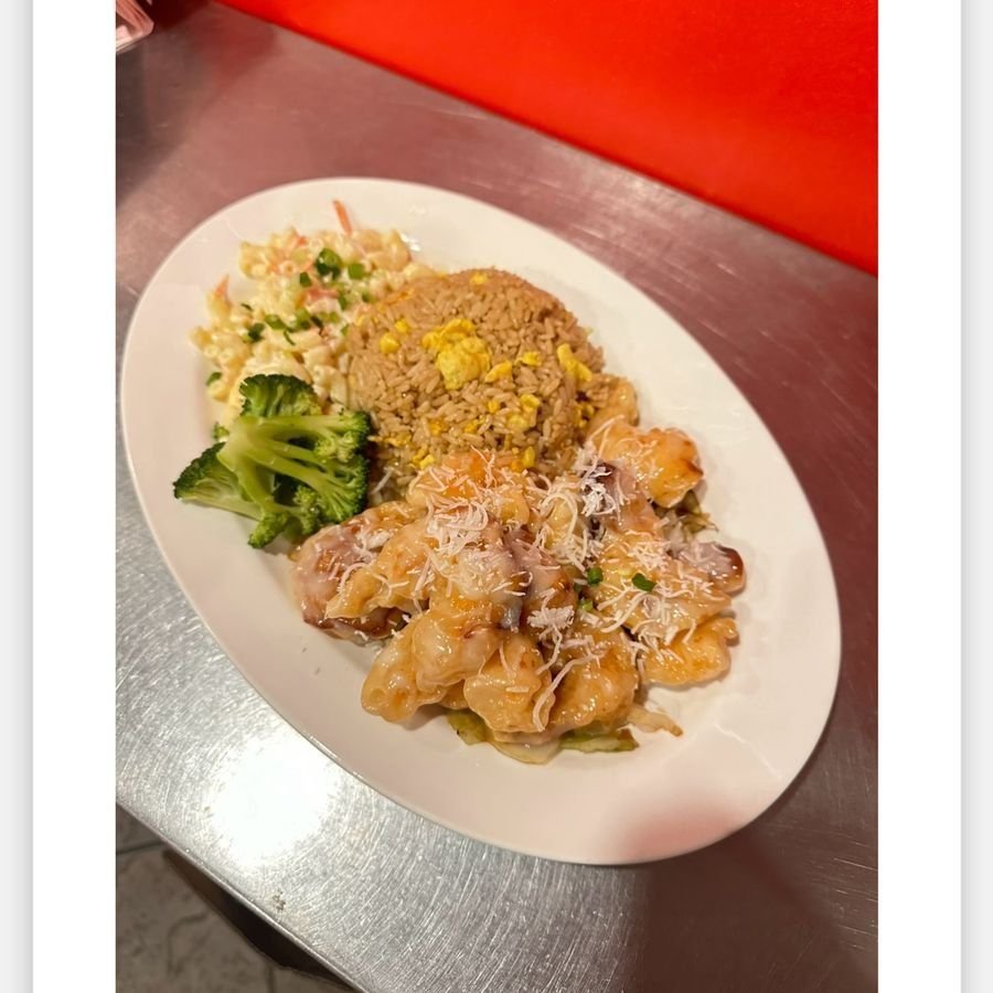 Oahu coconut shrimp plate